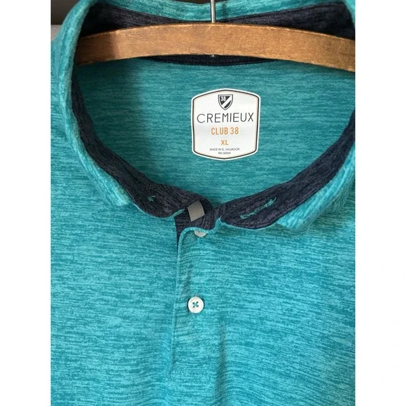 DANIEL CREMIEUX Club 38 Mens Performance Teal Blue Golf Polo Shirt Extra Large - Picture 11 of 11